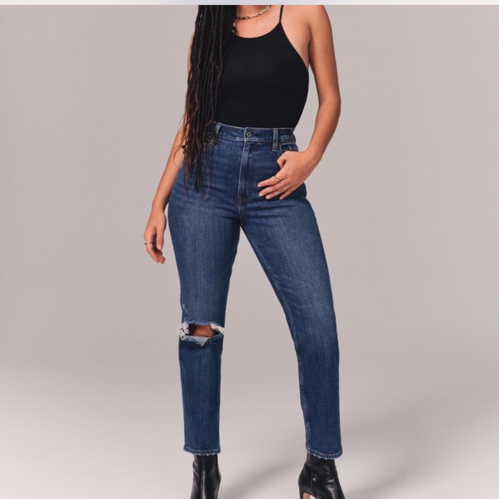 Abercrombie Ankle Straight Ultra High Rise